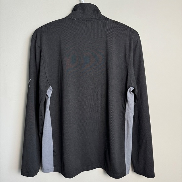 Puma Kid's Gray/Black 1/4 Zip Long Sleeve Performance Pullover Size Large Active - Picture 6 of 15